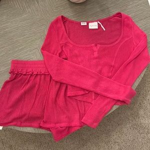 urban outfitters pink pajama set